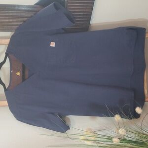 Carhartt Women's Navy Blue Scub Top Medical Attire